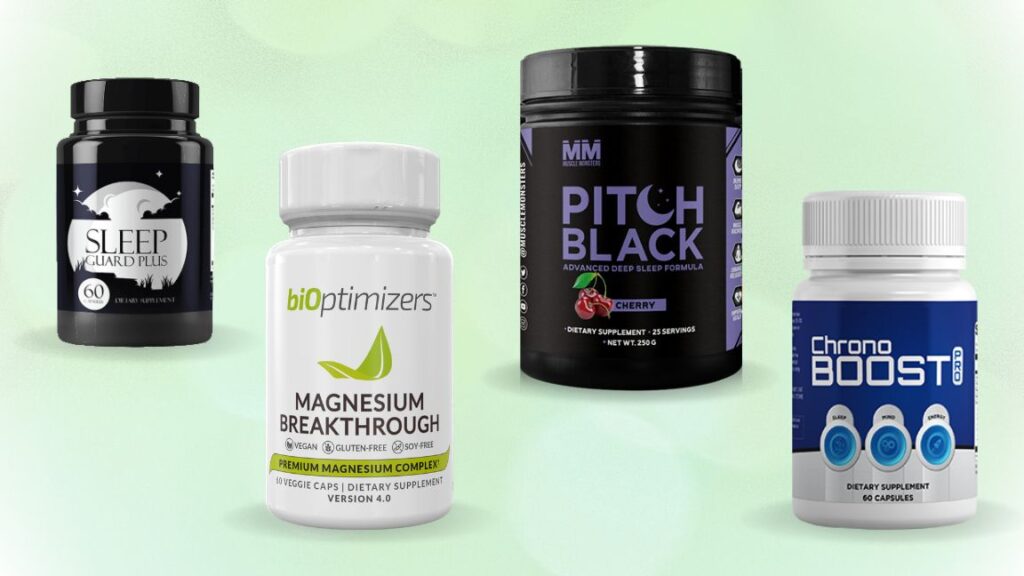 Top 4 Sleep Aids for Prostate Issues: Sleep Guard Plus vs Magnesium Breakthrough vs ChronoBoost vs Pitch Black. ProstaKnight.